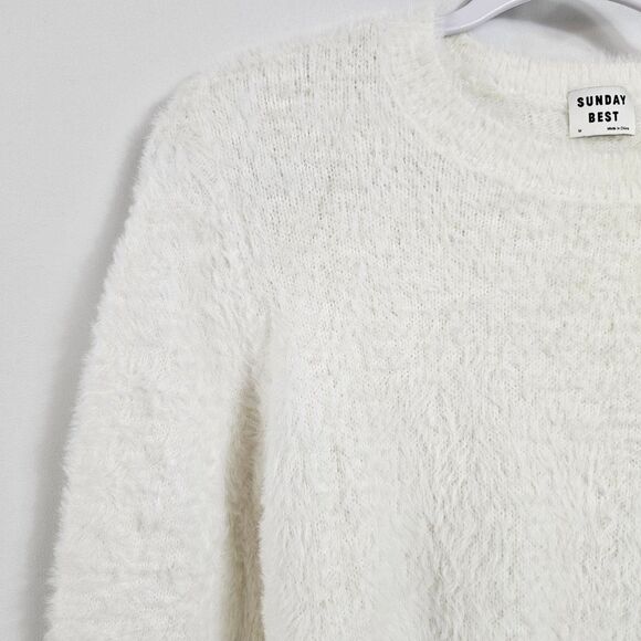 Aritzia Sunday Best Kitten Sweater in White - Size M - Picture 3 of 9